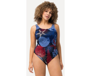 Costume Intero Donna Ulla Popken Con Strisce Grafiche E Girocollo - Fascia Sottoseno, In Poliammide Riciclato