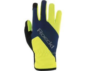 Roeckl Zarasai Kids Full Finger Gloves fluo yellow dress blue