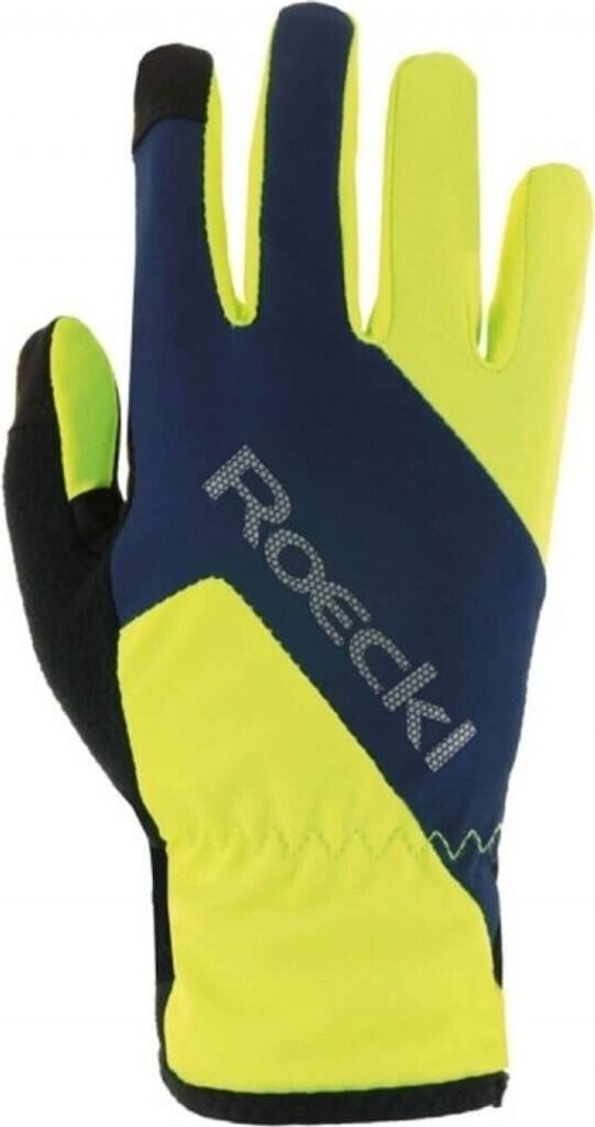 Roeckl Zarasai Kids Full Finger Gloves fluo yellow dress blue