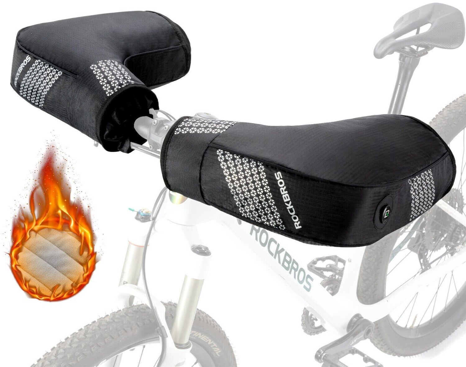 Rockbros Winter Handlebar Gloves Bicycle Handlebar Covers warm windproof