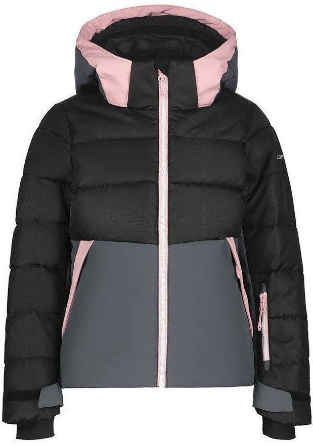 Icepeak Laval Kids Hooded Jacket black dark grey pink