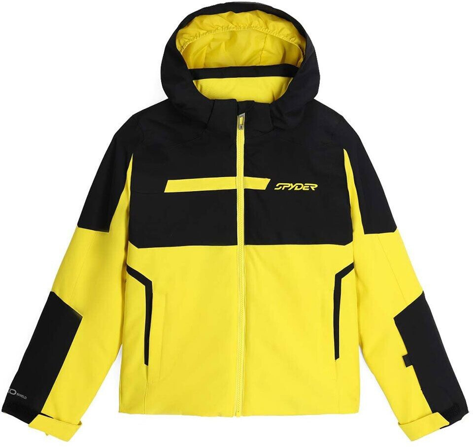 Spyder Challenger Kids Hooded Jacket yellow black