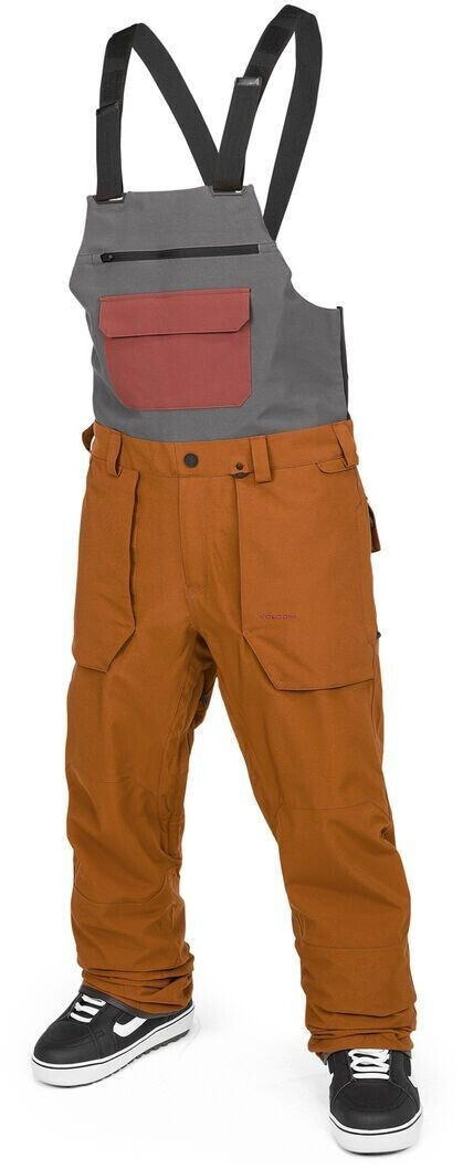 Volcom Roan Bib Overall gray brown Model