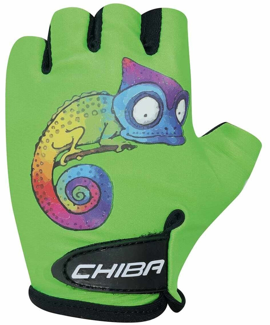 Chiba Cool Kids Chameleon Kinder Fahrrad Handschuhe kurz grün