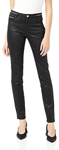 Morgan Coated Slim Pants 212-PALONA Classic Trousers black