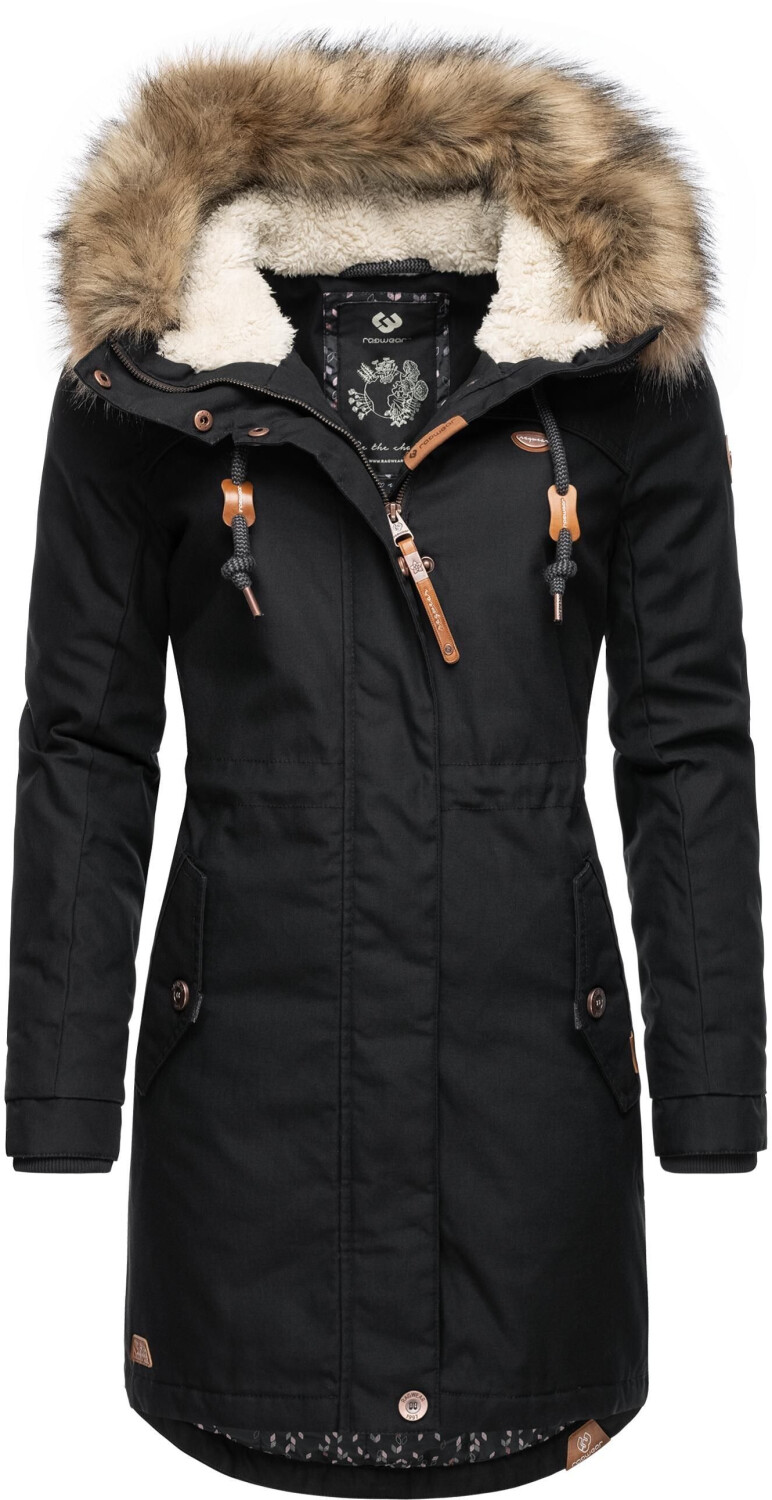 Ragwear Coat black asymmetric