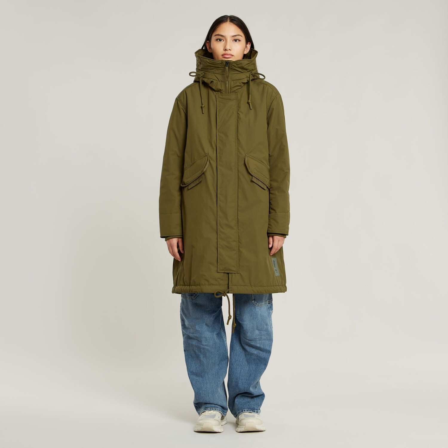 G-Star Hooded Fishtail Parka (D20128-D419) dark olive