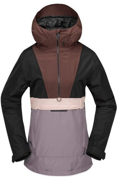 Volcom Ashfield Pullover Ski Jacket black dustylavender