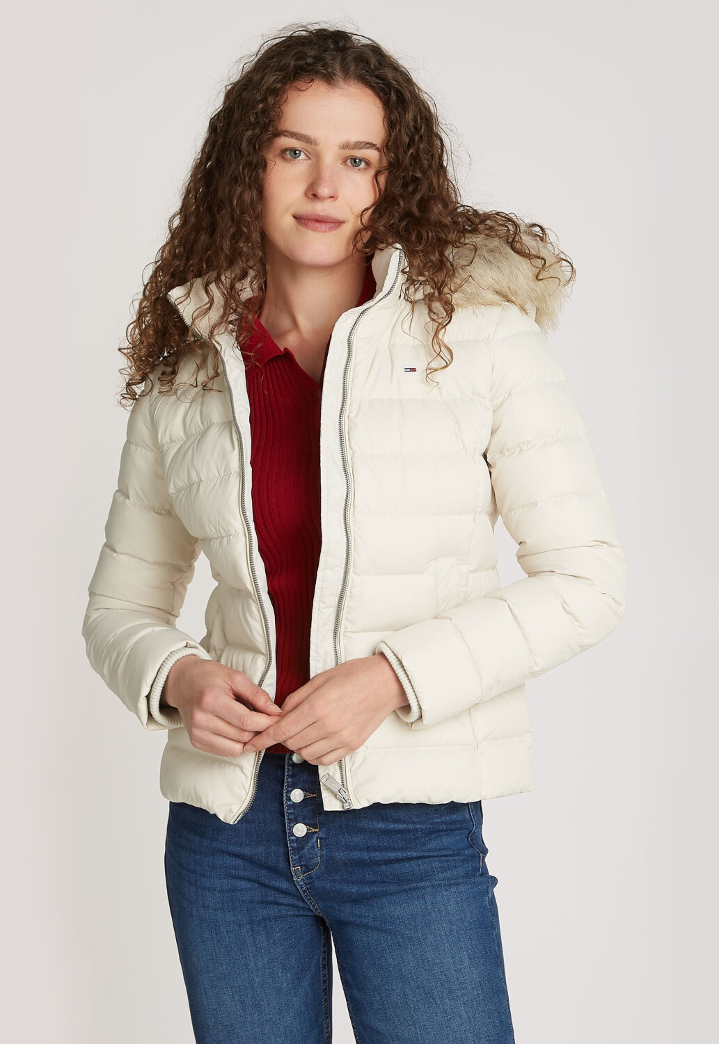 Tommy Hilfiger Basic Hooded Down Jacket ivory
