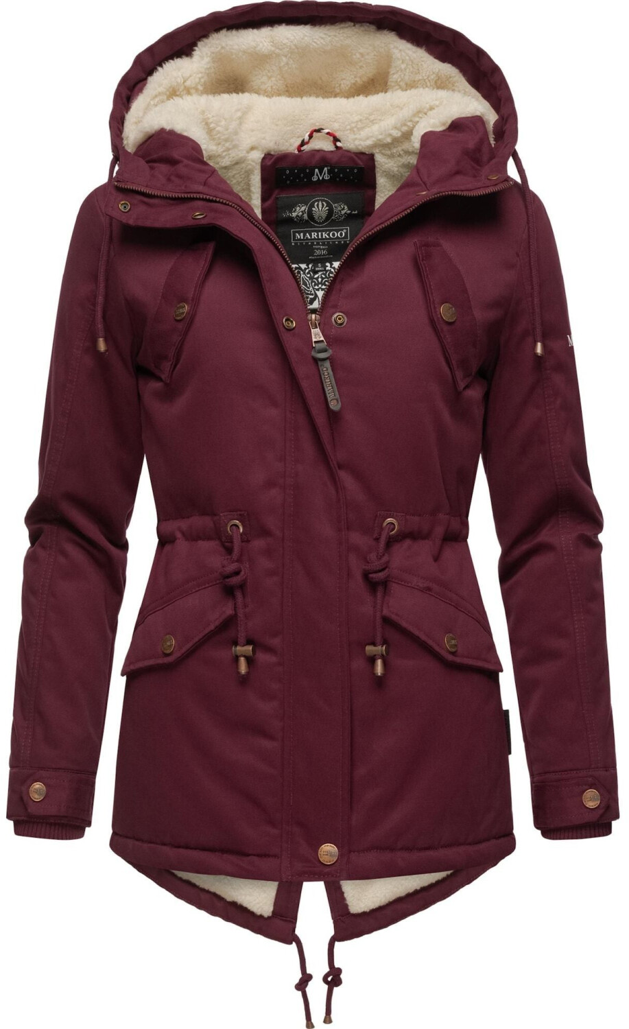 Marikoo Women's Winter Parka 'Manolya' burgundy
