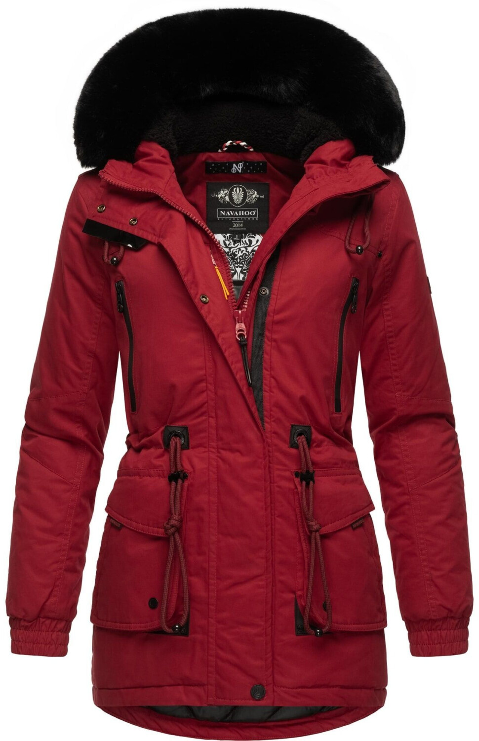 Navahoo Winter Coat blood red black