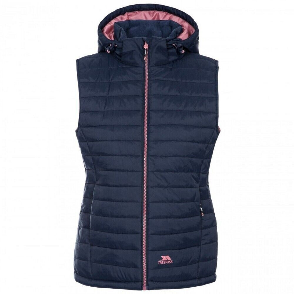 Trespass Padded Vest Aretha TP4390 navy blue old rose