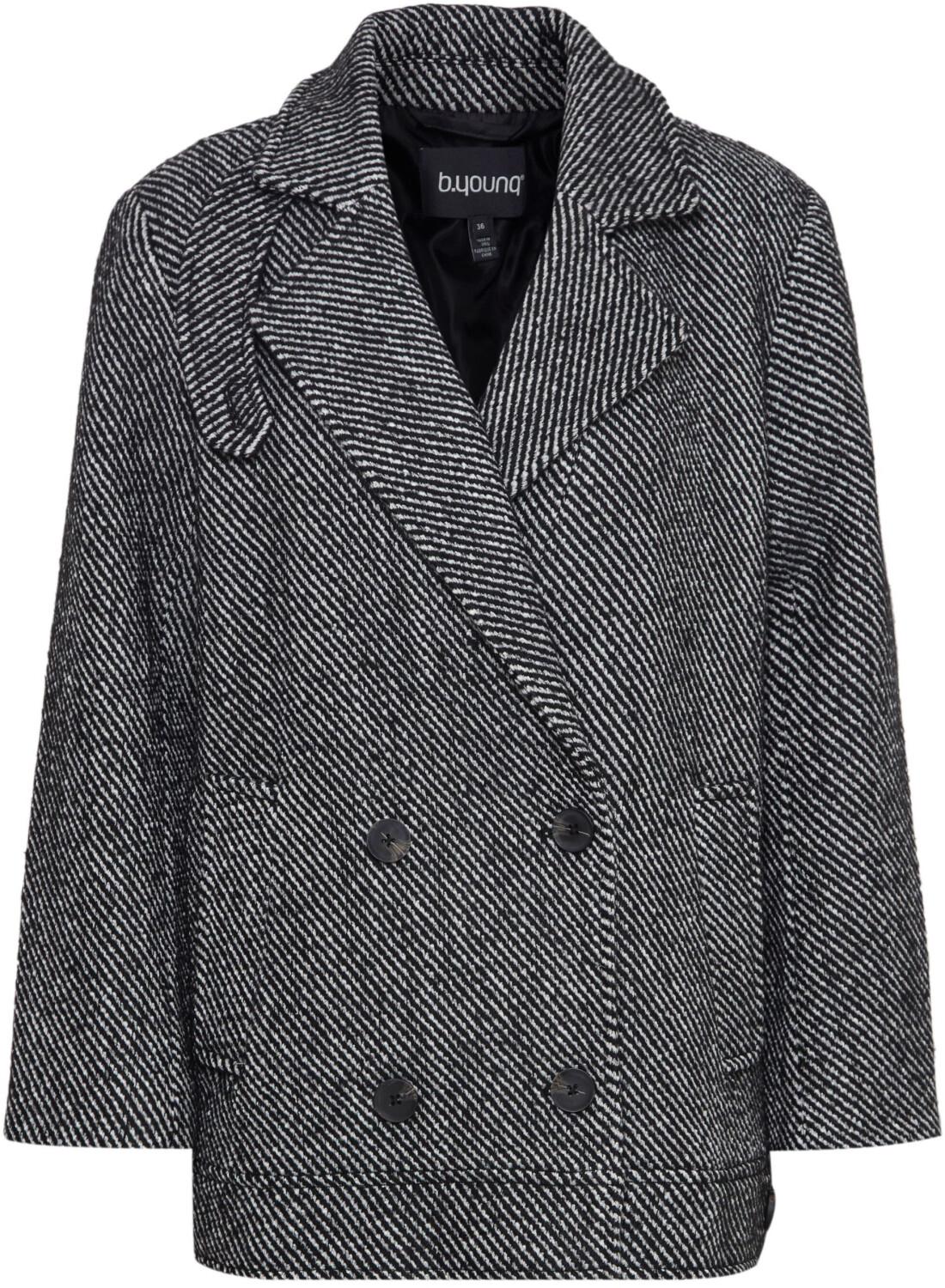 B.Young Coat 'Bitto' black white