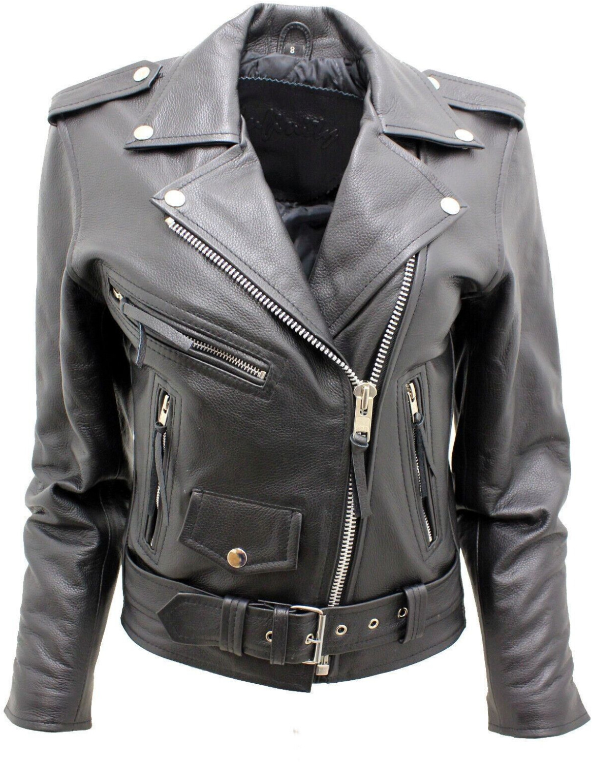 Infinity Brando black leather motorcycle jacket