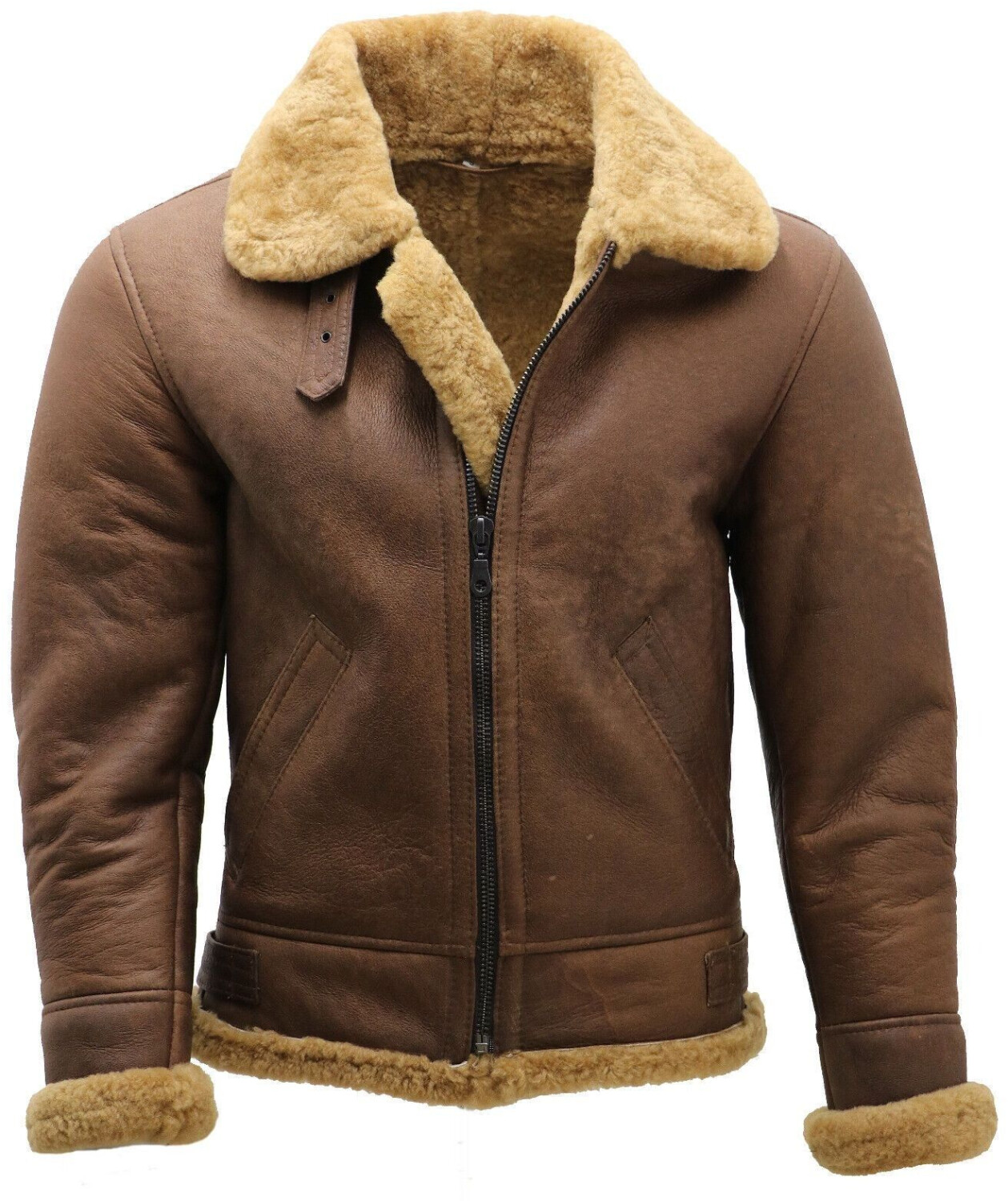Infinity B3 Shearling Ww Bomber Leather Pilot Jacket brown