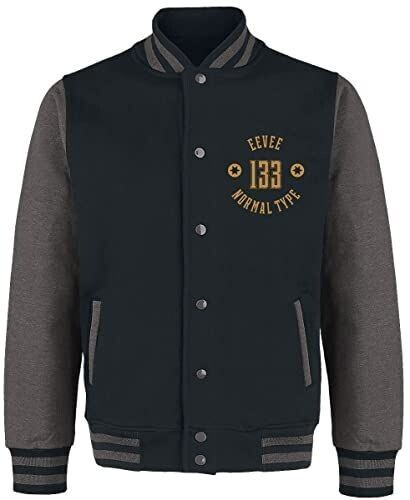Pokémon Evoli College Jacket black gray melange