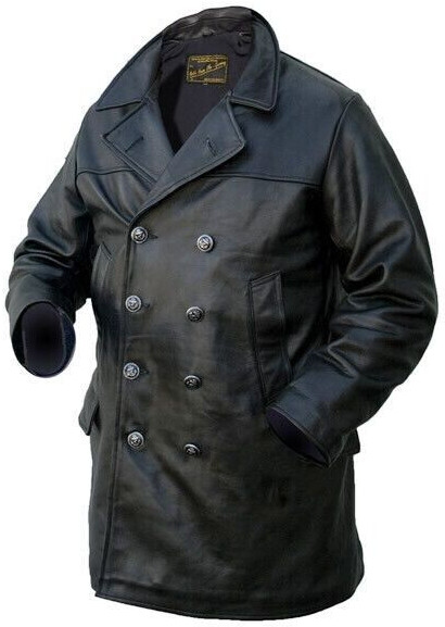 Noble House Men's U-Boat Coat Leather Coat
