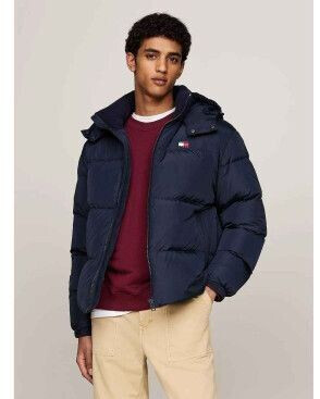 Tommy Hilfiger Flag Back Alaska Puffer Jacket with Hood navy blue