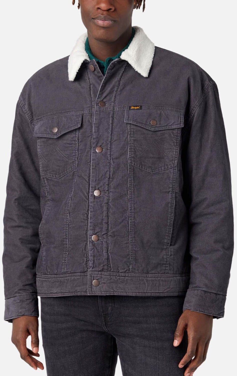 Wrangler Antifit Sherpa Jacket faded black