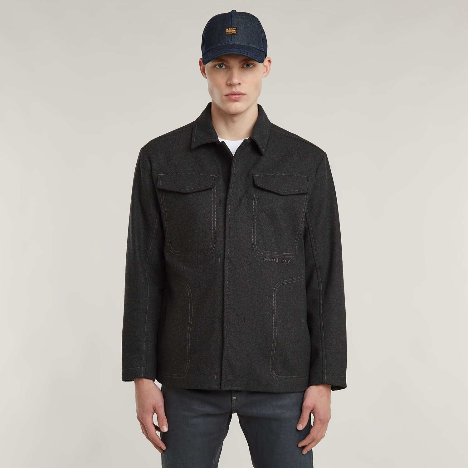 G-Star Chore Wool Jacket gray D24746-B965-992