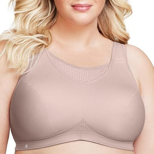 Glamorise High-Performance Bustier Sports Bra rose gold