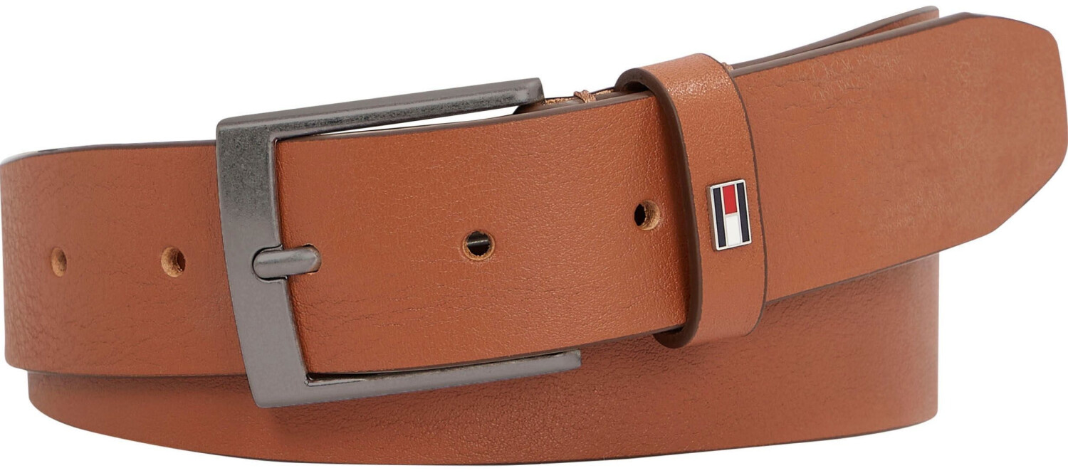 Tommy Hilfiger Leather Square Buckle Belt (AM0AM12547) tan