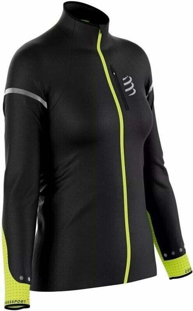 Compressport Hurricane Windproof Jacket Flash black fluo yellow