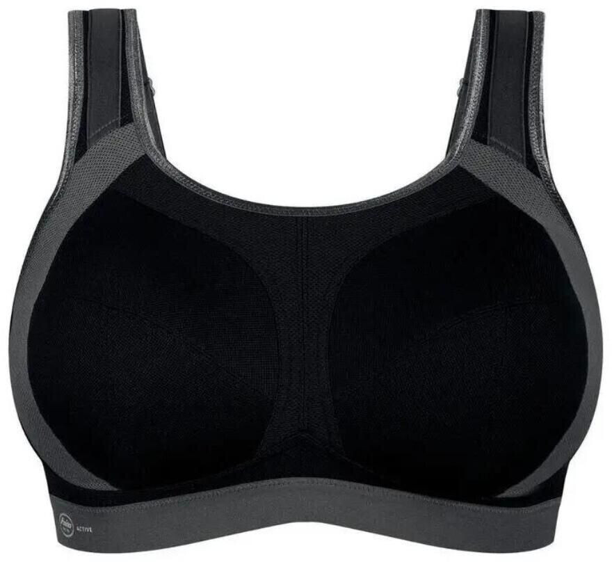 Anita Extreme Control Plus 5567 Wireless Sports Bra black charcoal