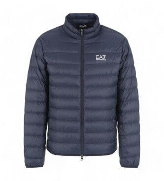 Emporio Armani Down Logo Quilted Jacket navy