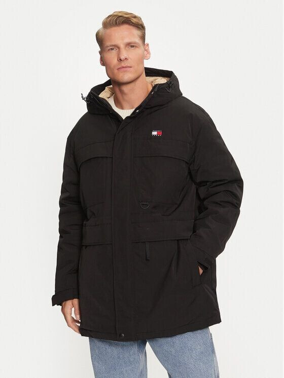 Tommy Hilfiger Tech Canvas Parka with Hood black