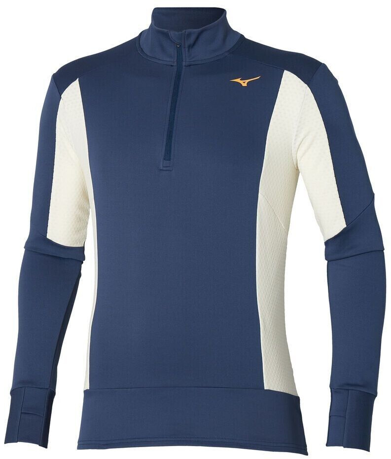 Mizuno Warmalite HZ Running Shirt dark blue cream