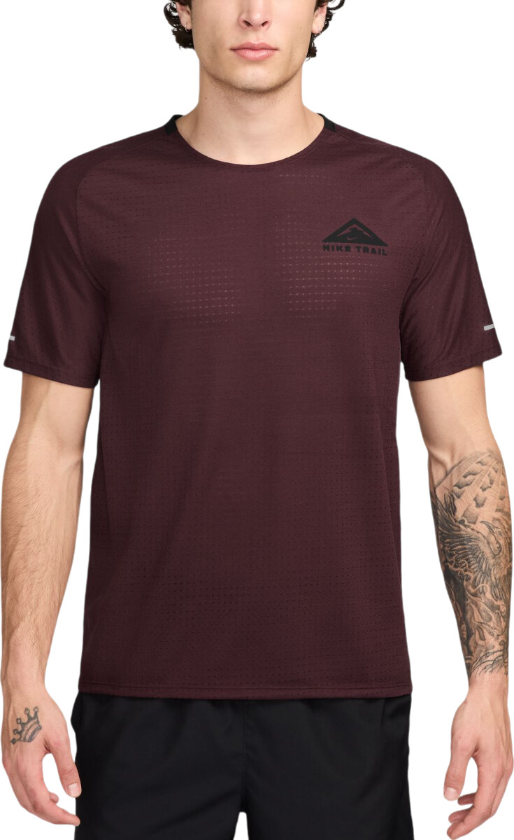 Nike Trail Solar Chase Short Sleeve Jersey red