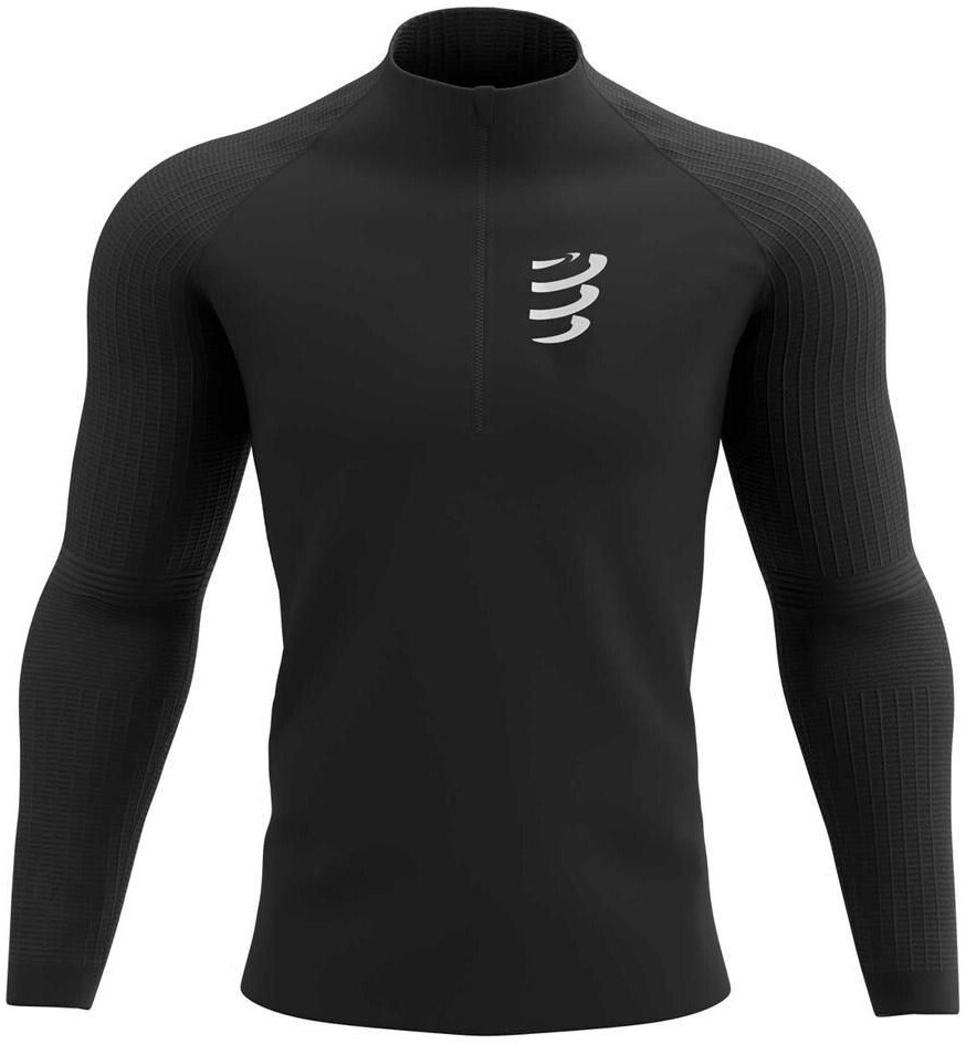 Compressport Hurricane Windproof Seamless Half-Zip Top black