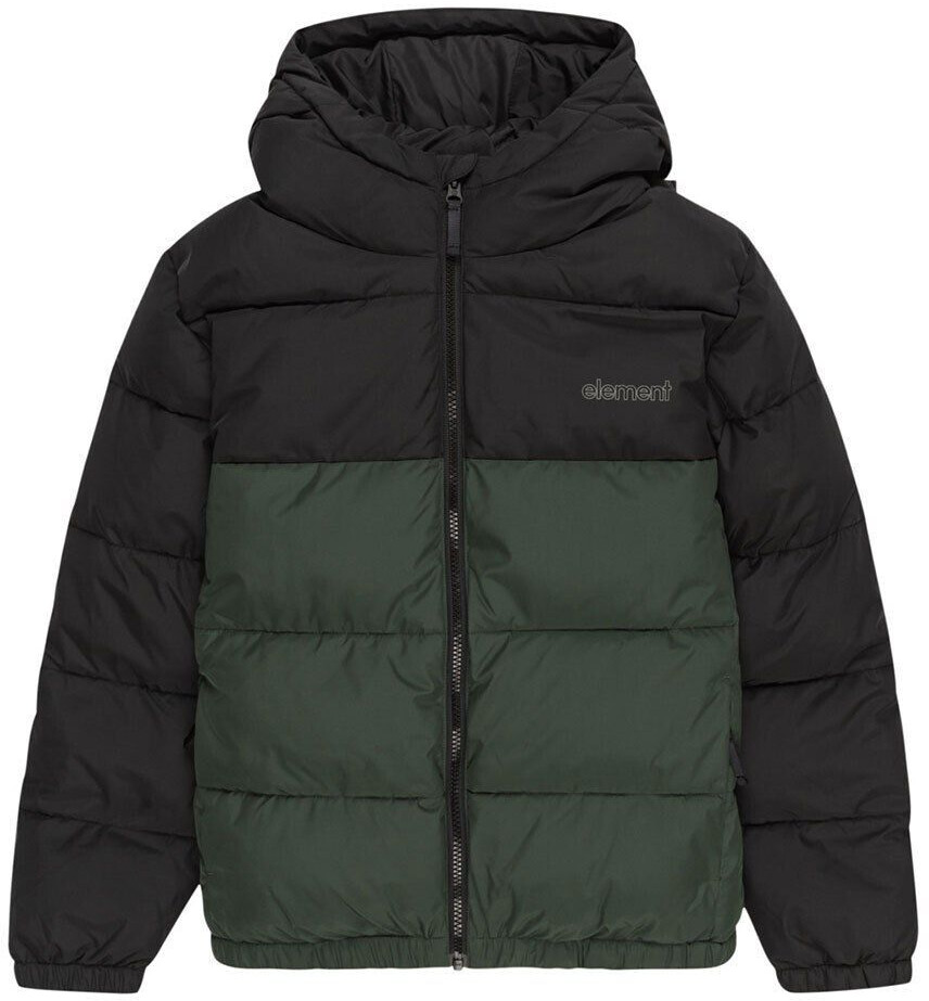 Element Puffa Classic Kids Hooded Jacket deep green black