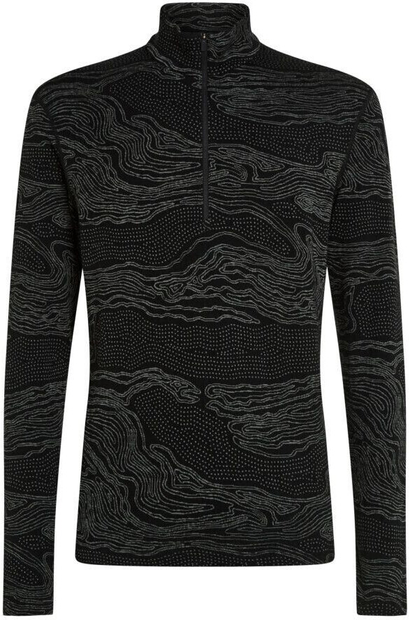 Icebreaker Merino Vertex L S Crewe Snow Guide Merino Underwear black galaxy