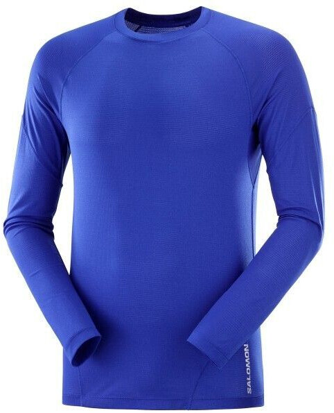 Salomon Cross Run L S Tee Performance Shirt blue surf the web