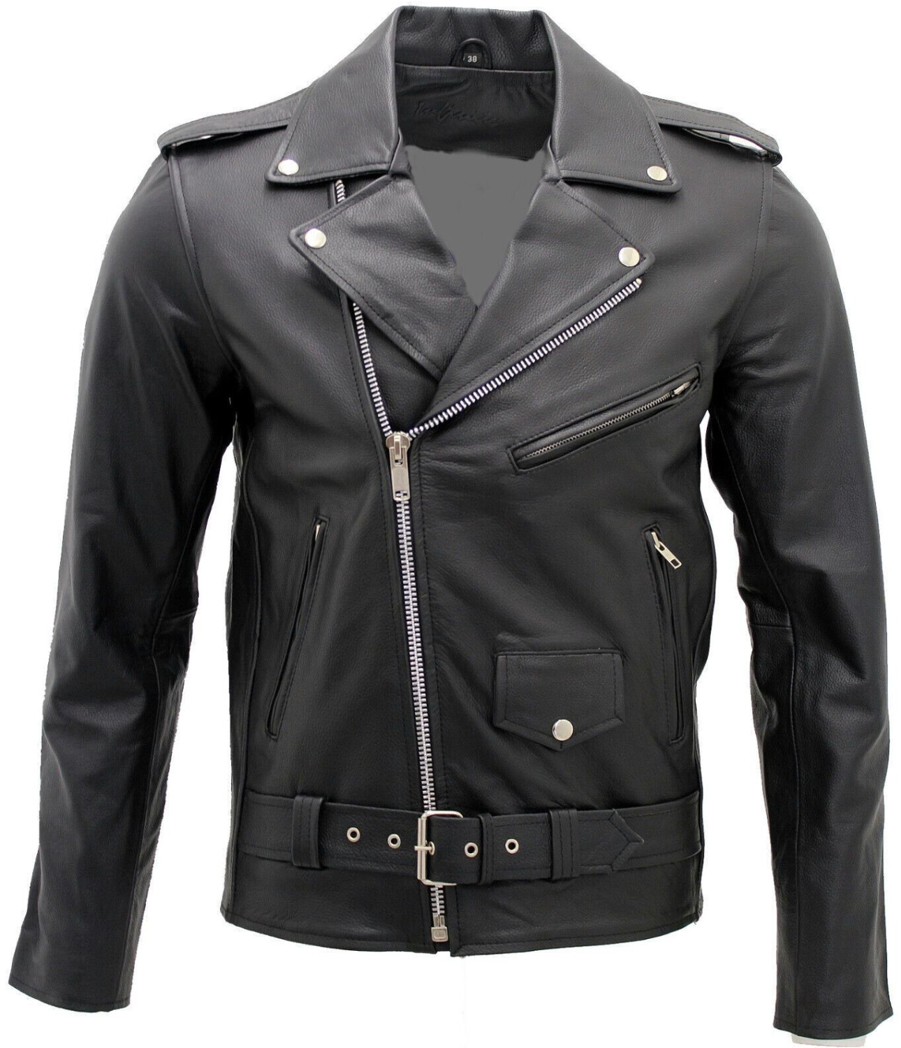 Infinity Fashionable Leisure Biker Jacket black leather