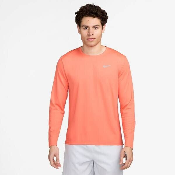 Nike NK DF UV MILER TOP LS LT wild mango reflective silver