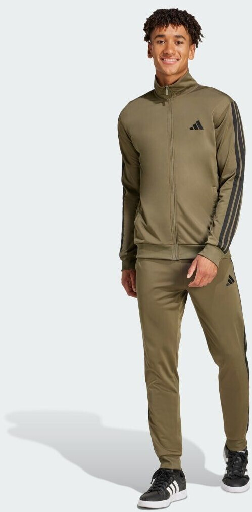 Adidas 3-Stripes Tricot Tracksuit olive strata