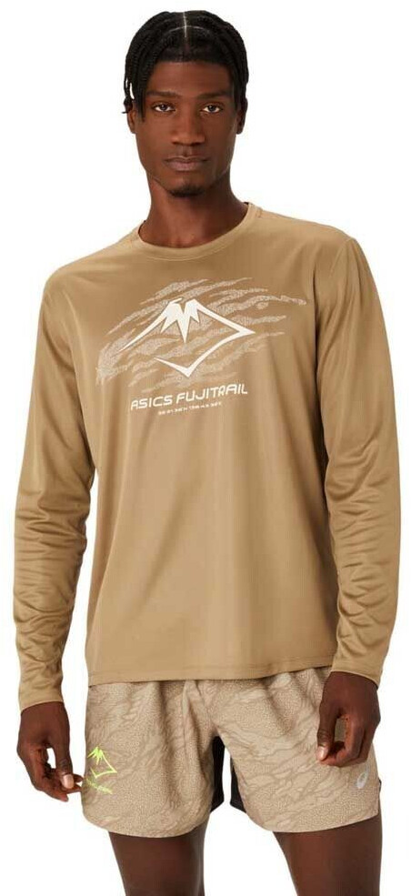 Asics Fujitrail Logo LS Top pepper feather grey oatmeal 2011C987
