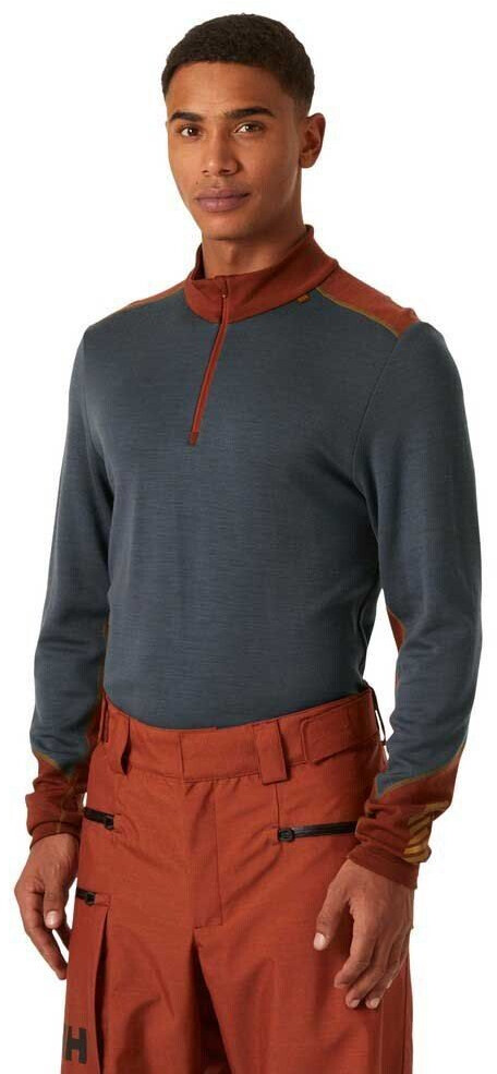 Helly Hansen Lifa Merino Midweight Hoodie with half-zip blue