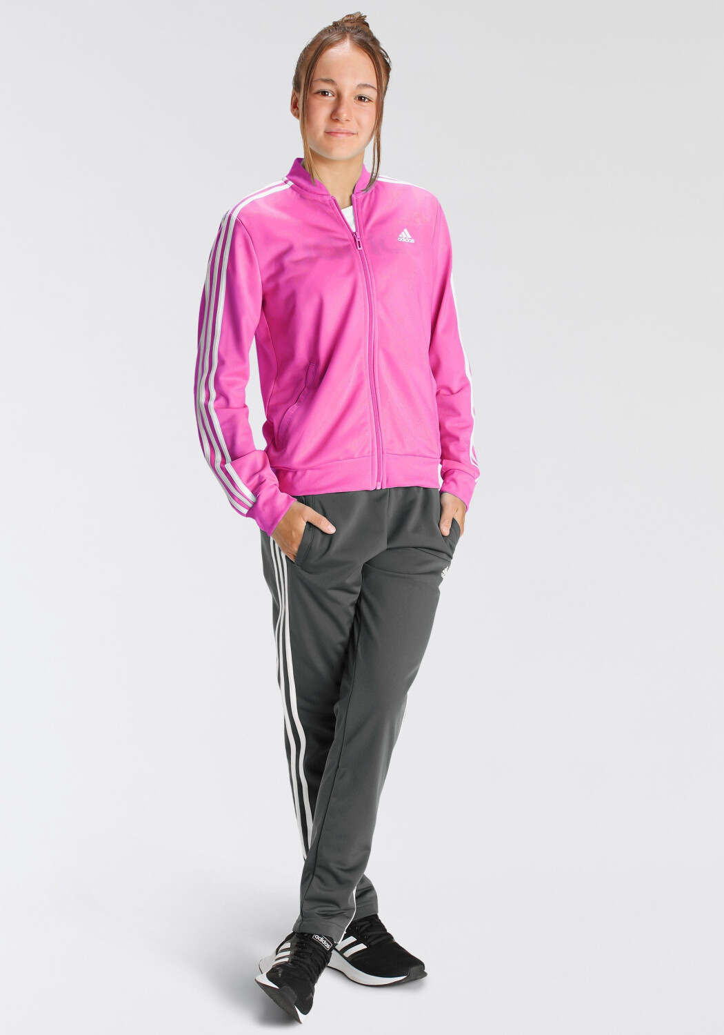 Adidas Essentials 3 Streifen Trainingsanzug pink ab 43 86 Preisvergleich bei idealo