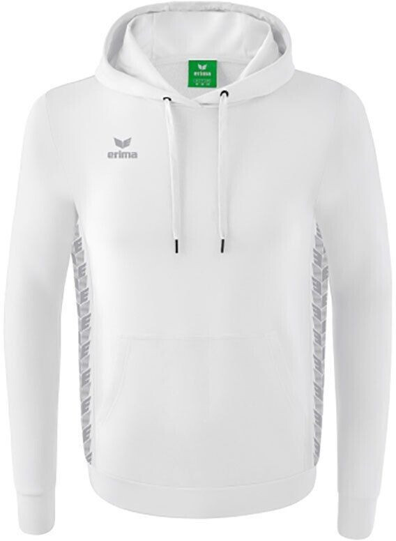 Erima Essential Team Hooded Sweatshirt white monument grey