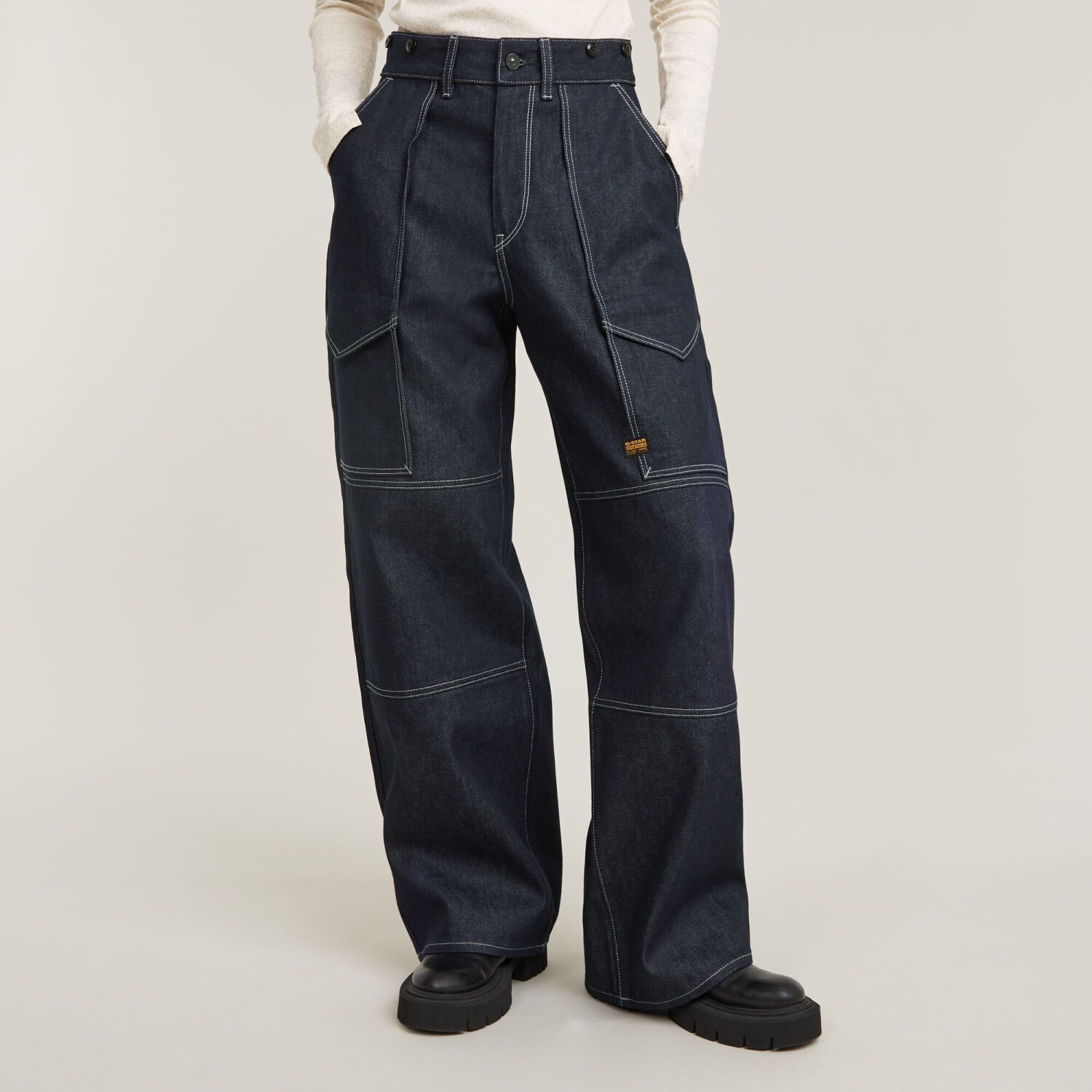 G-Star Barrel Utility High Loose Jeans dark blue D25294-D317-001