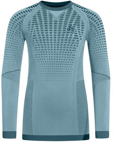 Odlo BL Top Crew Neck L S Performance Warm Synthetic Underwear provincial blue