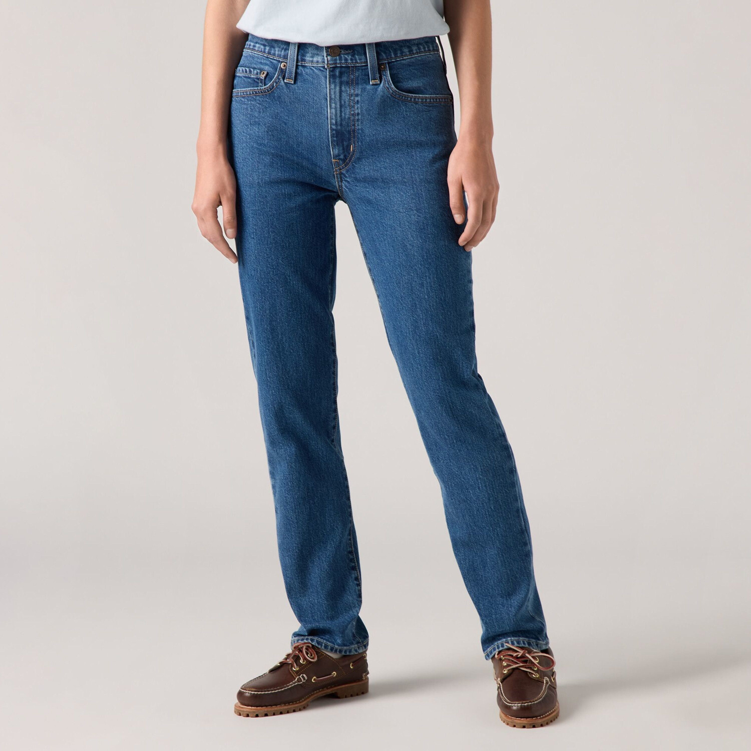 Levi's Straight Jeans 724 High Rise Straight mosey mid stone