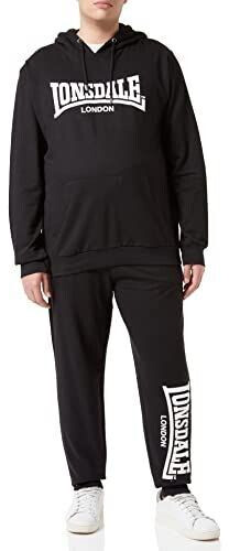 Lonsdale Cloudy Hooded Tracksuit black white
