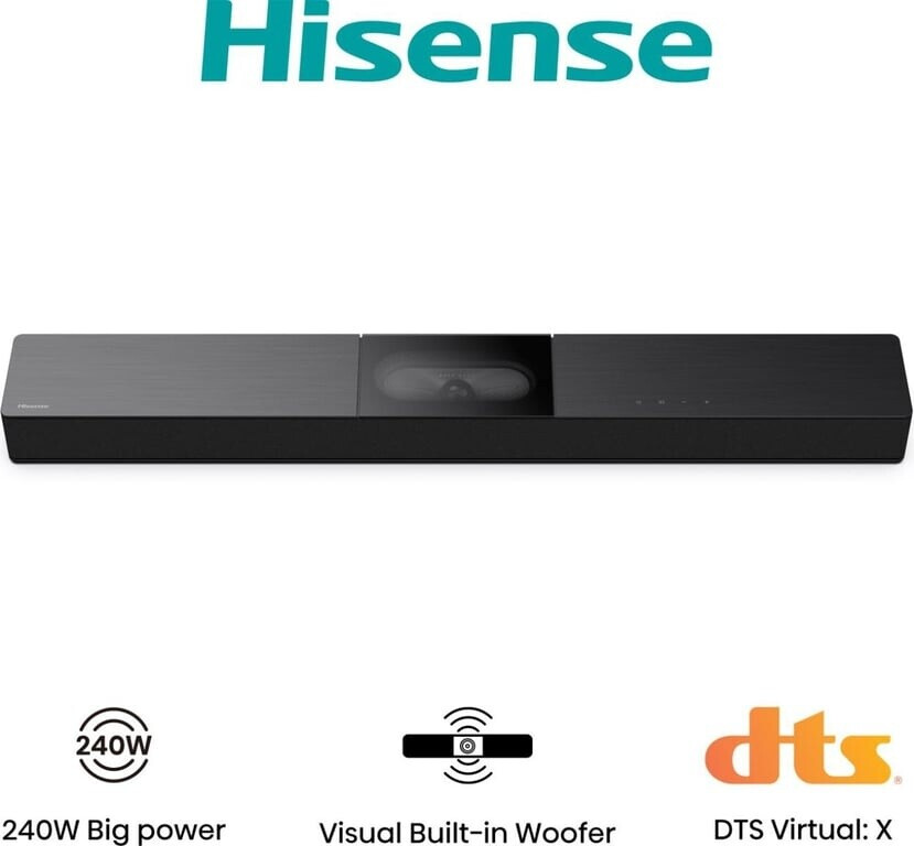 HS2000 2.1 Kanal Soundbar mit eingebautem Subwoofer, 240W, Dolby Audio, DTS Virtual:X, TV Modus