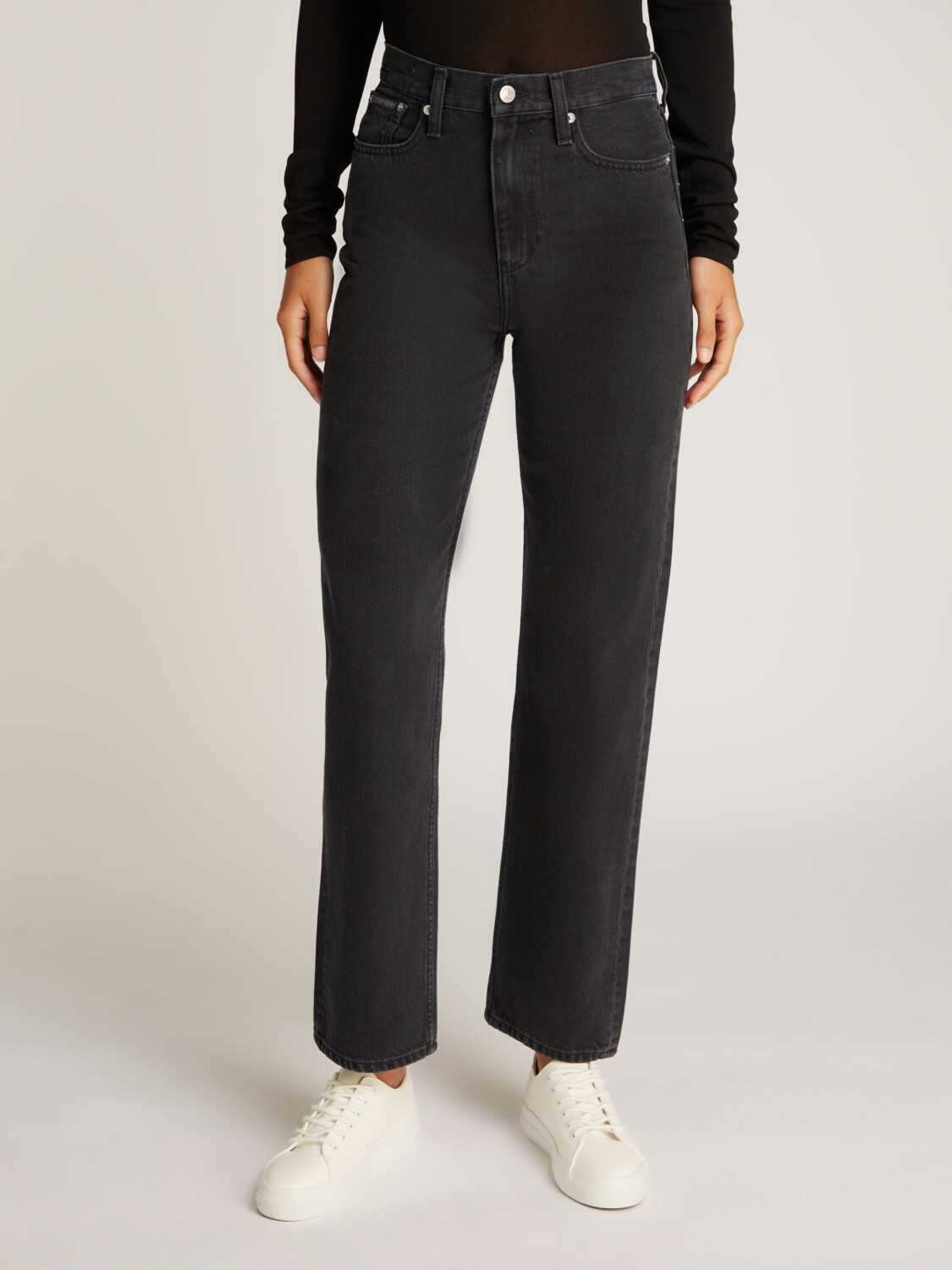 Calvin Klein Mom Jeans HIGH RISE STRAIGHT light Stoned wash look Coinpocket