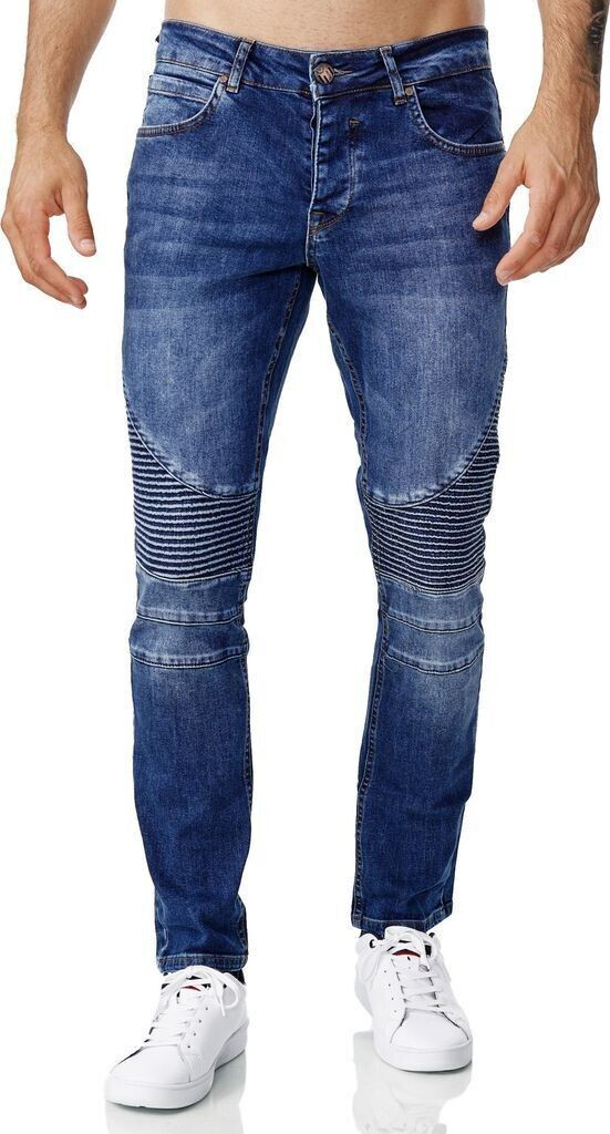Tazzio Slim-fit Jeans 16517 blue black Biker look